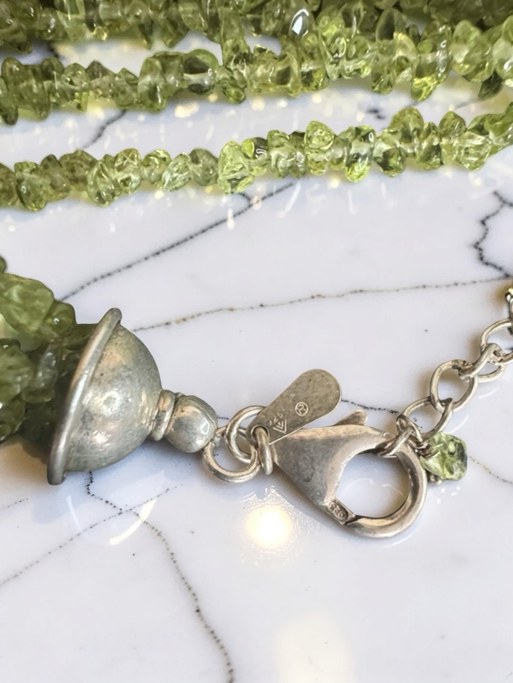 Silpada Multi-Strand Peridot Gemstone Necklace - Picture 3 of 4
